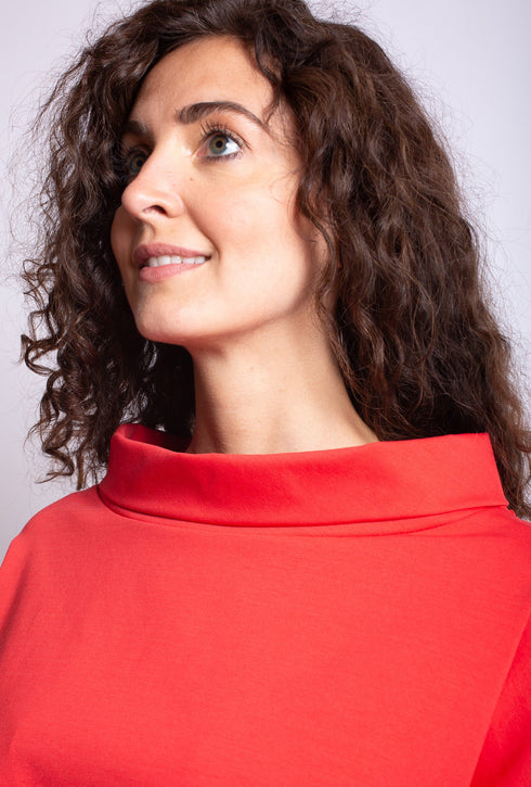 Top elegante con ampio dolcevita Inga