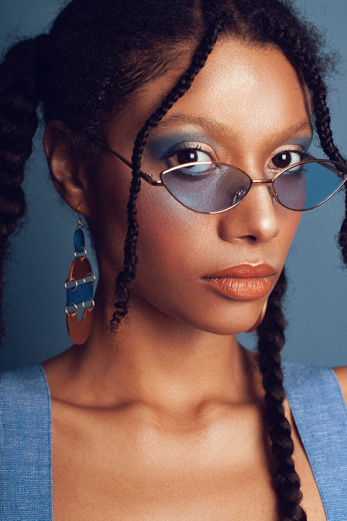 Geometric wooden earrings Mehrin