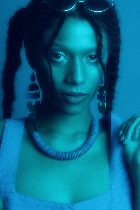 Geometric wooden earrings Mehrin