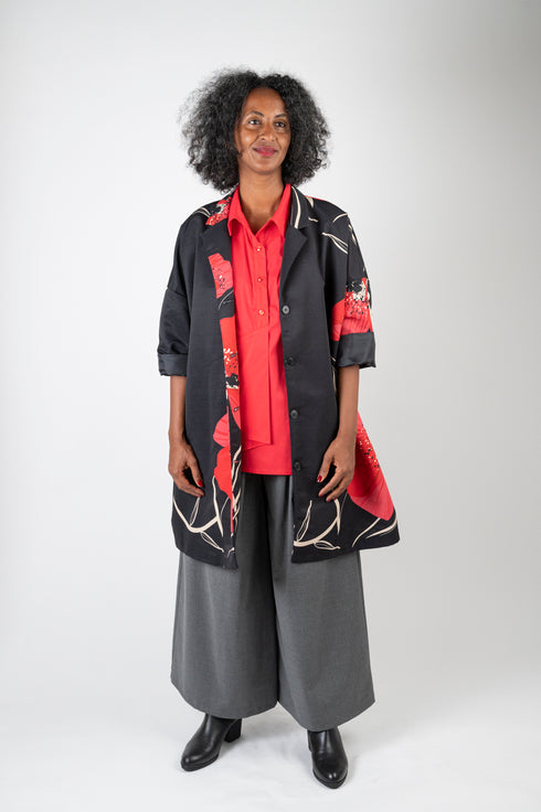 Kimono Jacke mit Floralem Muster