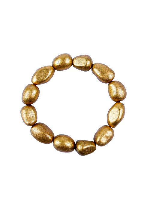 Elastisches Armand aus irregulären Perlen