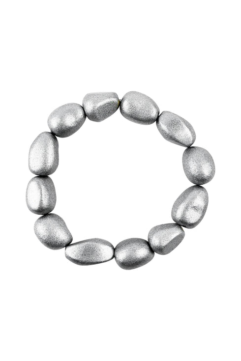 Elastisches Armand aus irregulären Perlen