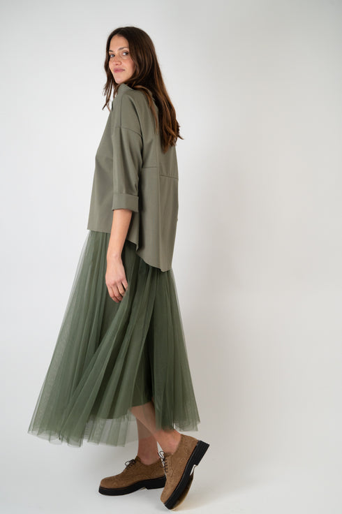 Top elegante con ampio dolcevita Inga