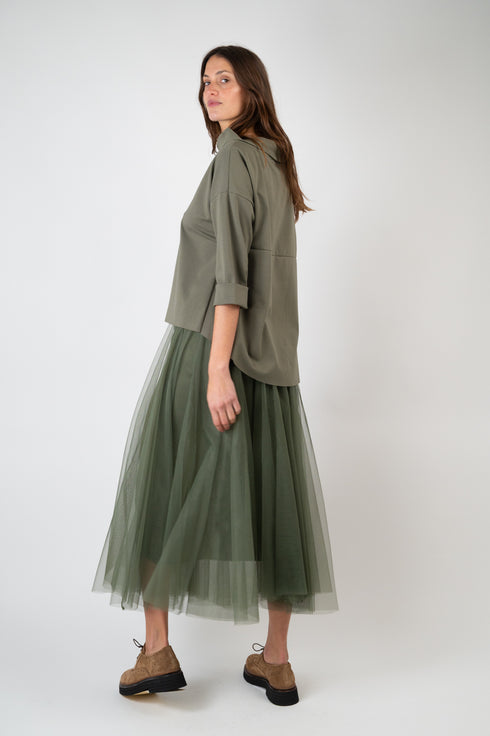 Top elegante con ampio dolcevita Inga