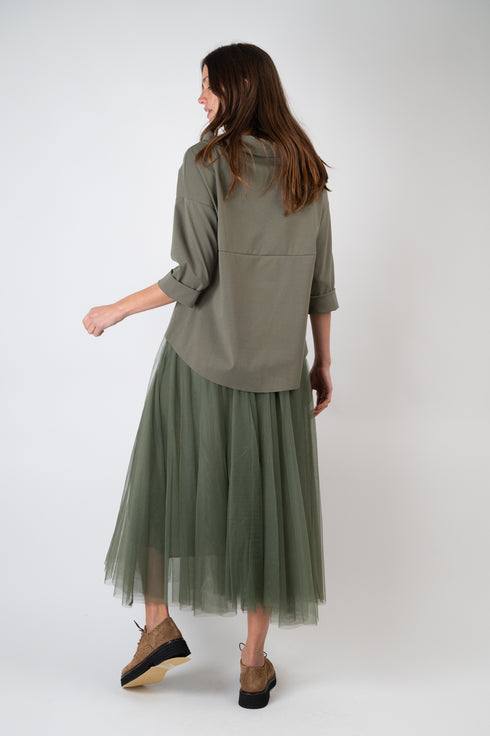 Top elegante con ampio dolcevita Inga