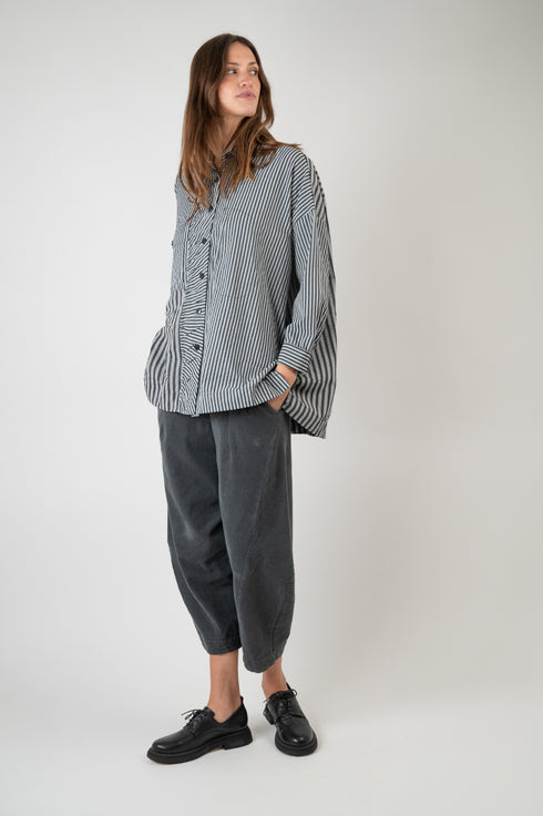 Getreiftes Oversize Hemd