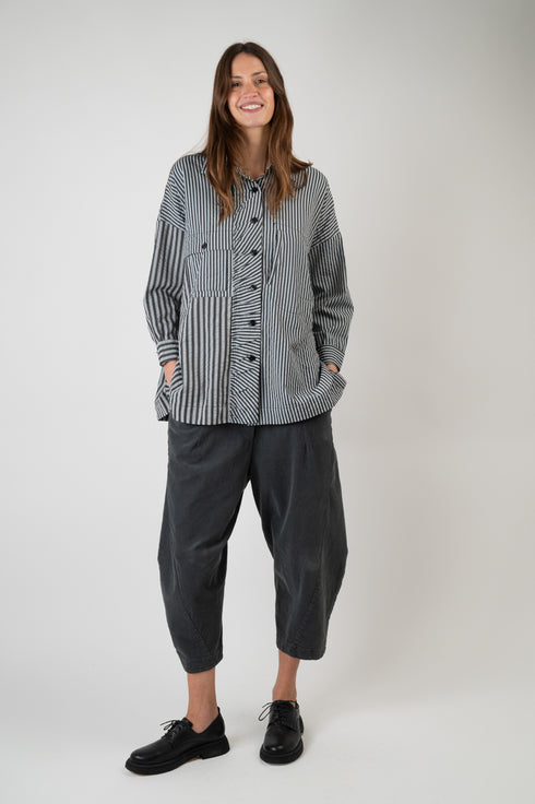 Getreiftes Oversize Hemd