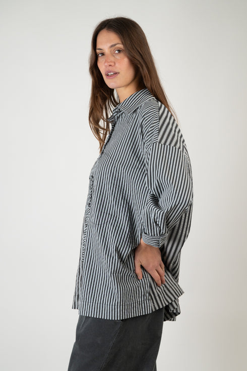 Getreiftes Oversize Hemd