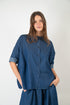 Baumwollbluse Agnes - Denim