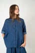 Baumwollbluse Agnes - Denim