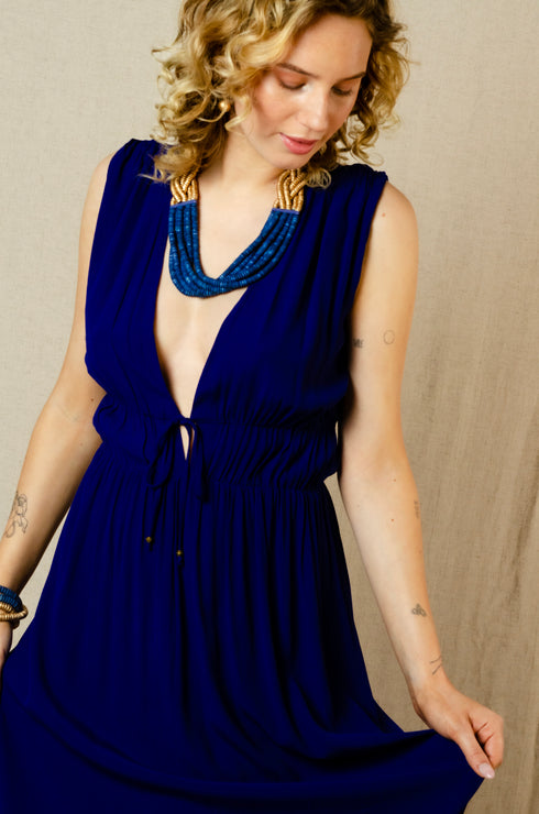 Long dress with plunging neckline Mahalini