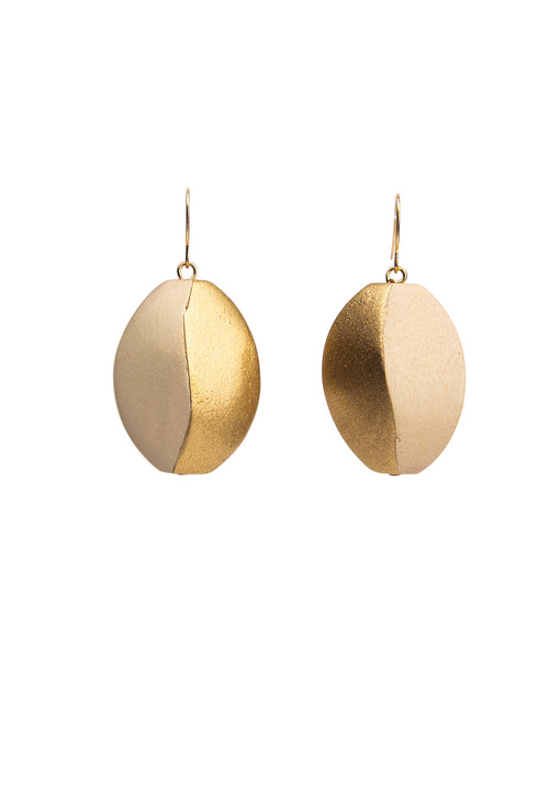 Oval hanging earrings Makis