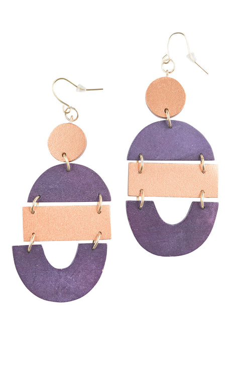 Geometric wooden earrings Mehrin