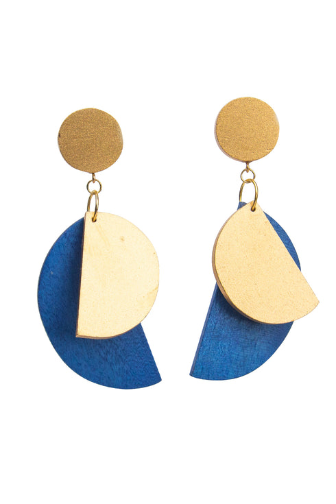 Orecchini pendenti geometrici Fiamma