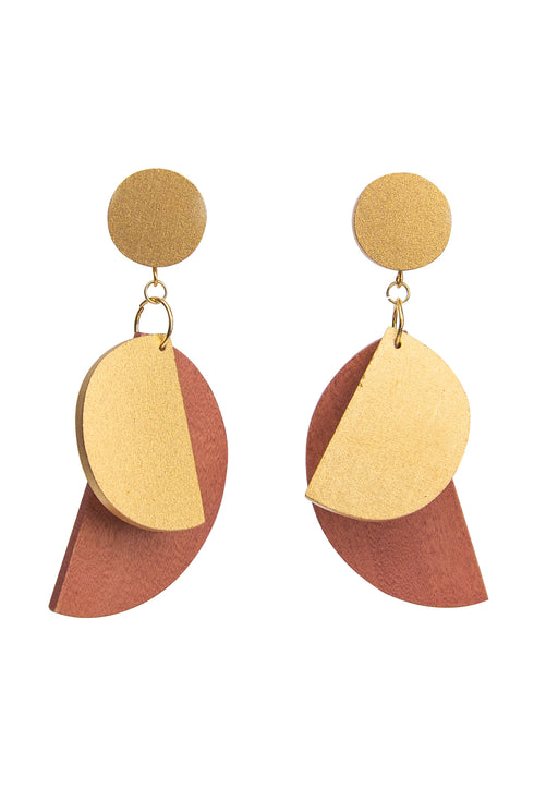 Geometrische, hängende Ohrringe Fiamma