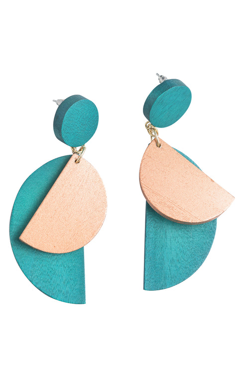 Geometrische, hängende Ohrringe Fiamma