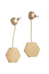 Geometric dangle earrings Lidia - metallic