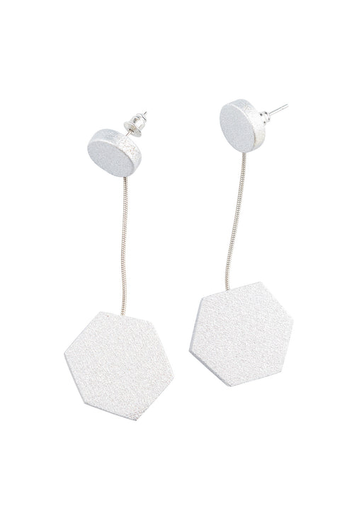 Geometric dangle earrings Lidia - metallic