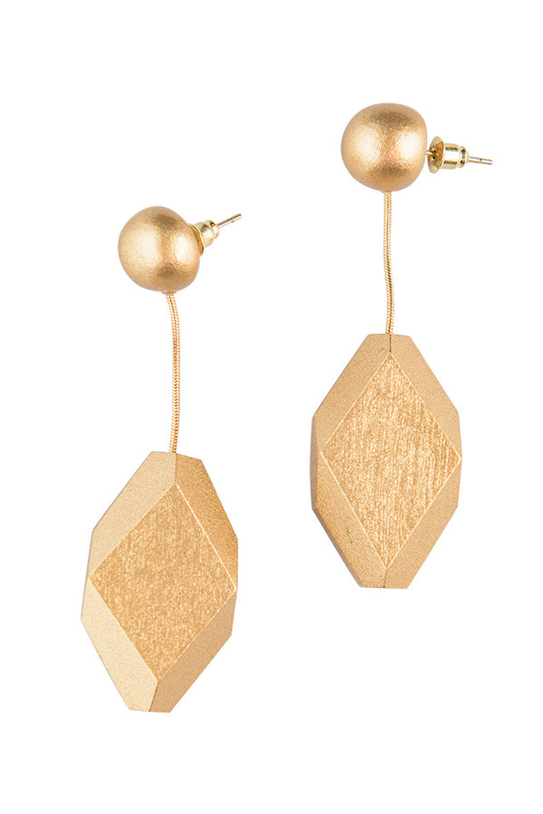 Hanging earrings Azaam - metallic