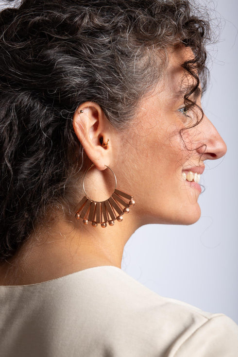 Fan Metallic Creoles Edineia