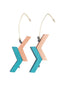 Geometric triangle hanging earrings Olivia