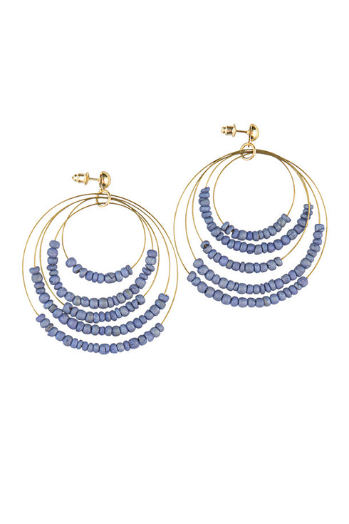 Creoles beads earrings Jara