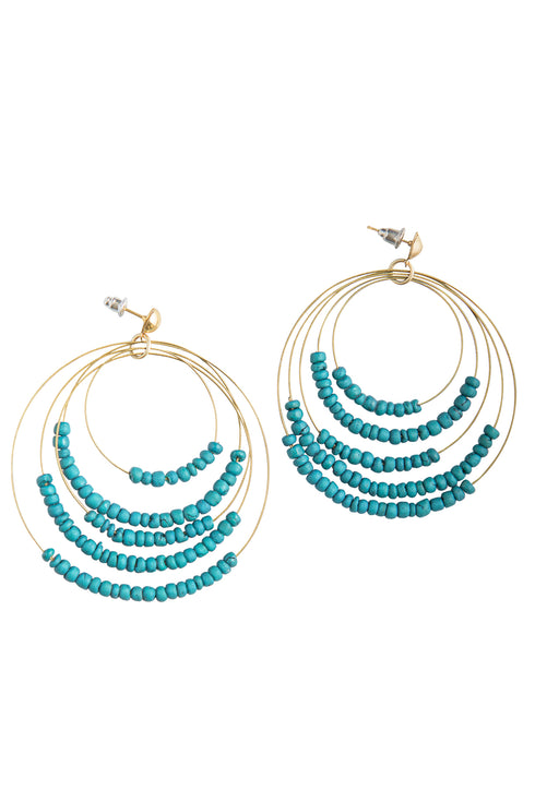 Creoles beads earrings Jara