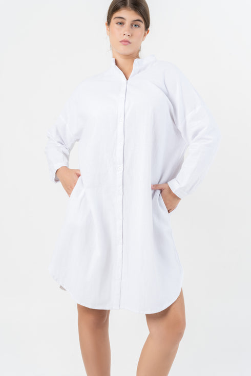 Langärmlige Bluse Dewana - Leinen