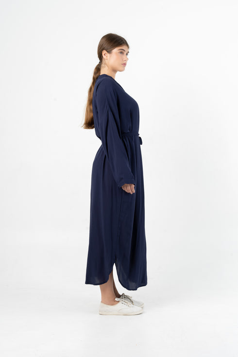 Langärmliges Maxi Hemdkleid Dewana