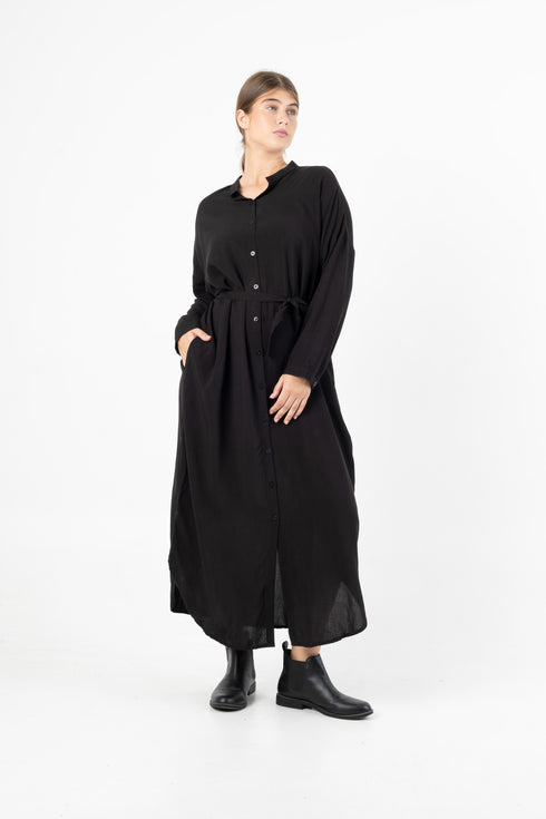 Langärmliges Maxi Hemdkleid Dewana