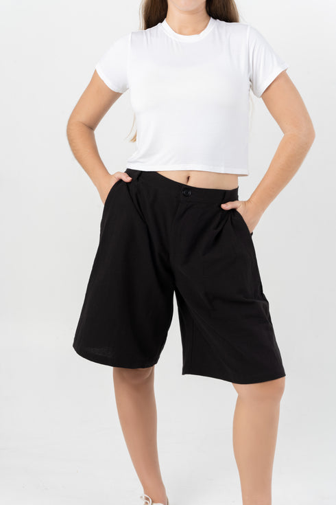 Elegante Bermuda Shorts Lula - Leinen