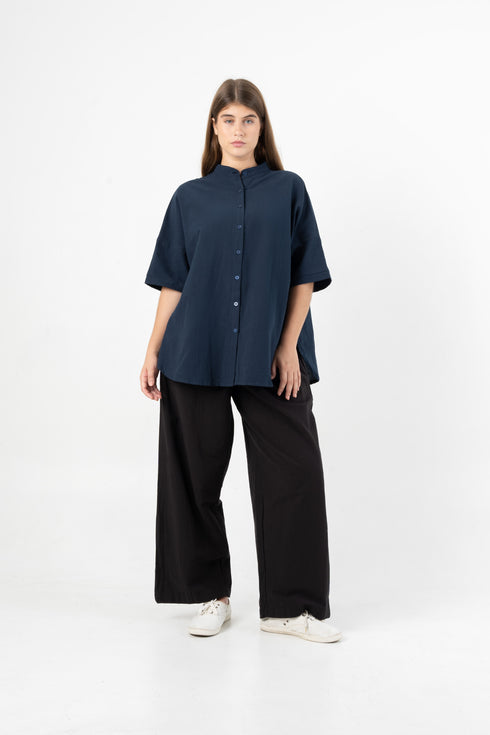 Kurze Bluse Dewana - Leinen