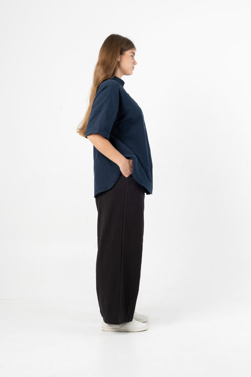 Kurze Bluse Dewana - Leinen