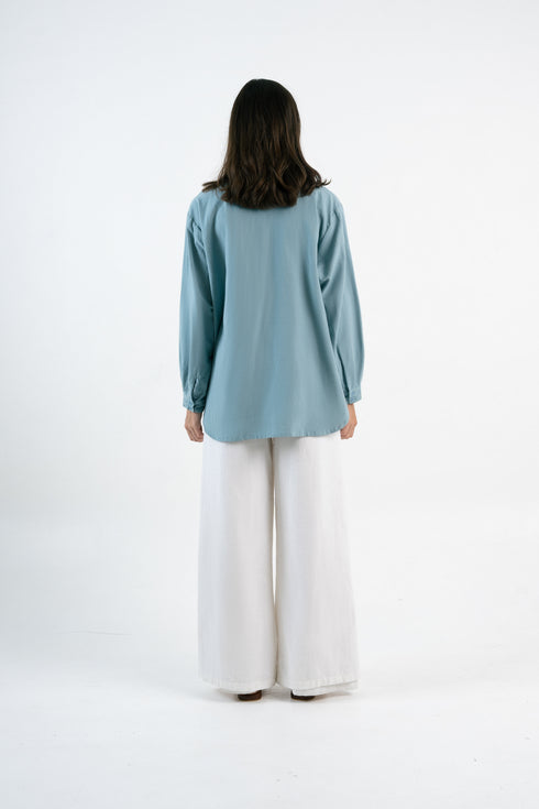 Langärmlige Bluse Freya - Leinen