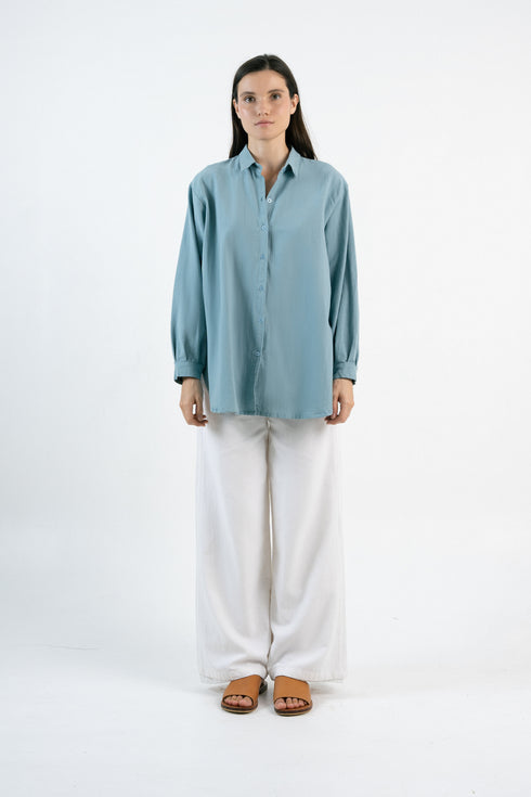 Langärmlige Bluse Freya - Leinen