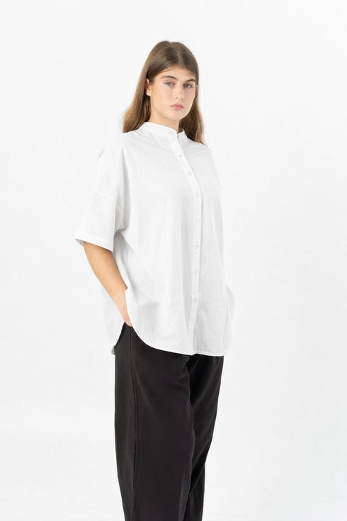 Kurze Bluse Dewana - Leinen