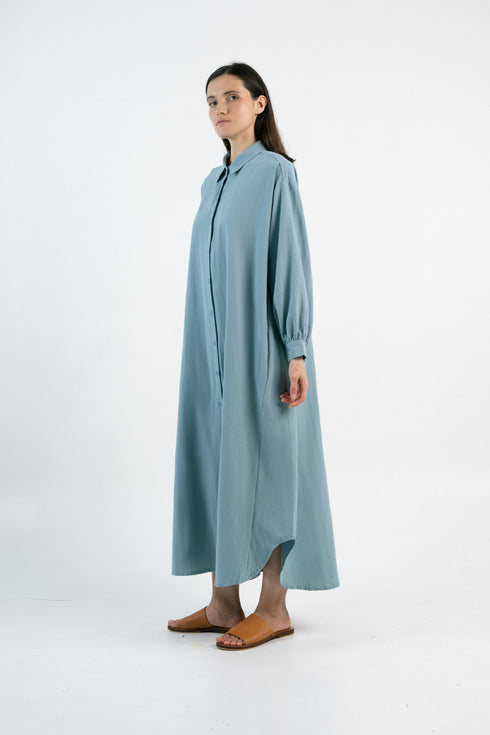 Maxi Hemdkleid LORA - Leinen - extra lang