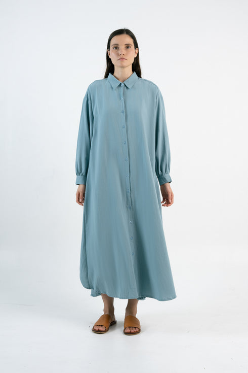 Maxi Hemdkleid LORA - Leinen - extra lang