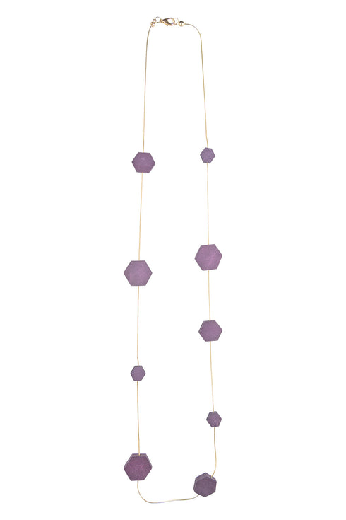 Lidia long geometric necklace