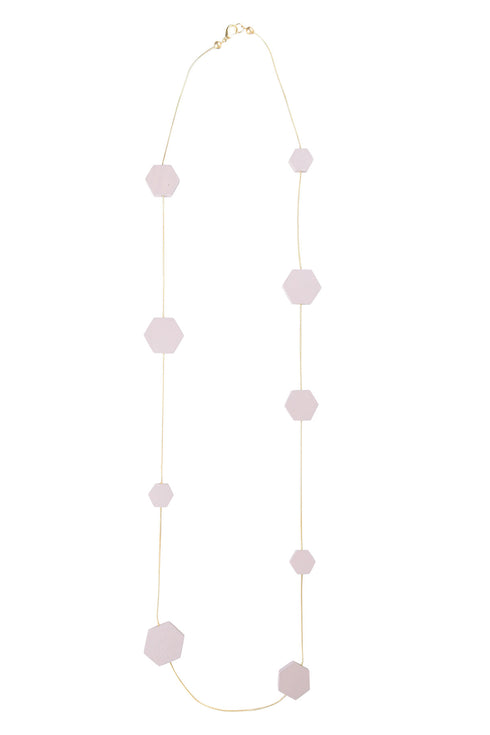 Lidia long geometric necklace