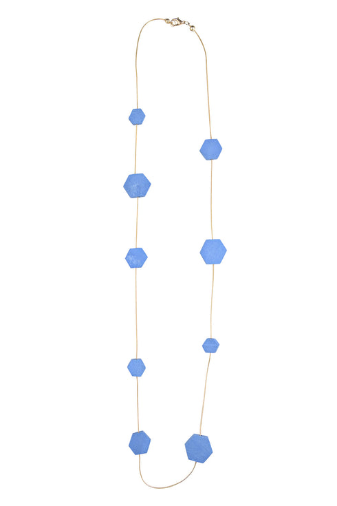 Lidia long geometric necklace