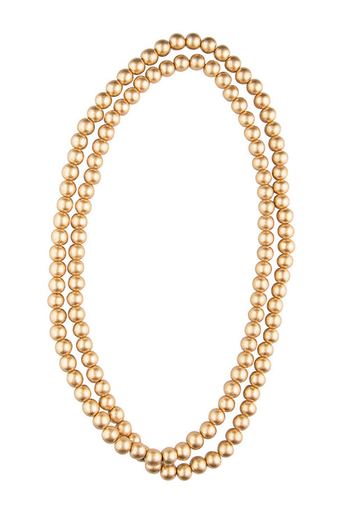 Collana di perle di legno Alison metallic