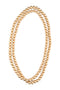 Collana di perle di legno Alison metallic