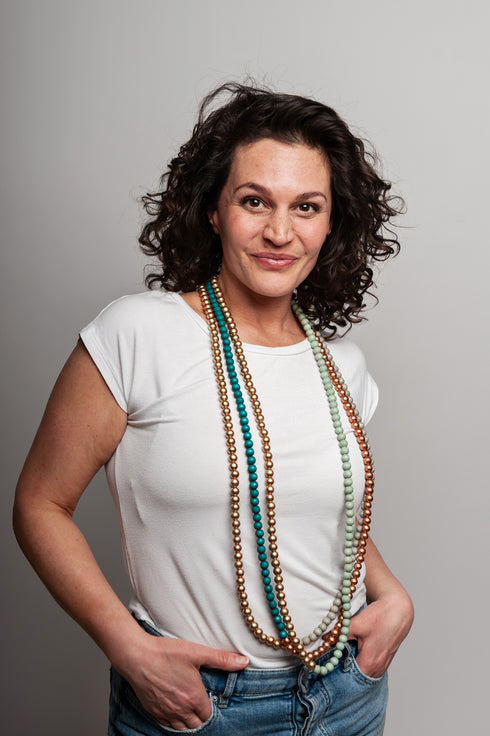 Lange Perlenkette Alison