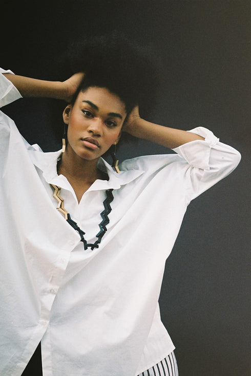 Geometric triangle hanging earrings Olivia