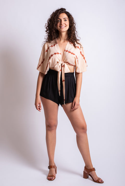 Top a portafoglio in look batik Tali