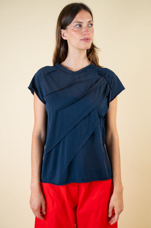 T-Shirt mit Nahtdetail vorn