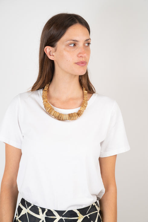 Elegant Morgan necklace - metallic