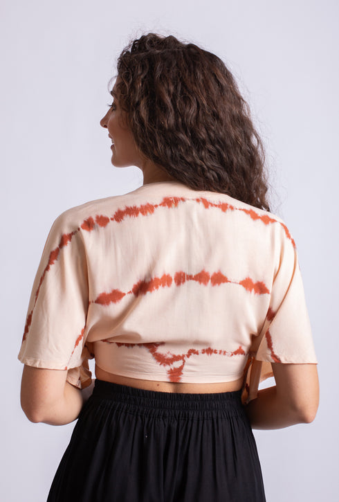 Top a portafoglio in look batik Tali