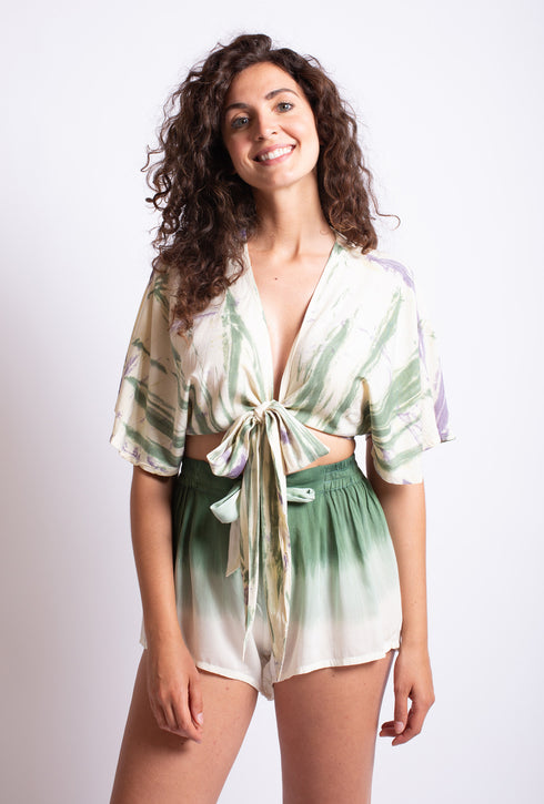 Top a portafoglio in look batik Tali